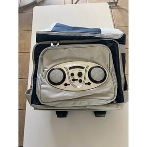 picnic plus cooler on wheels with radio